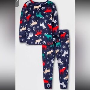Cat & Jack Kids Pajamas - Navy with Red, Green, and White